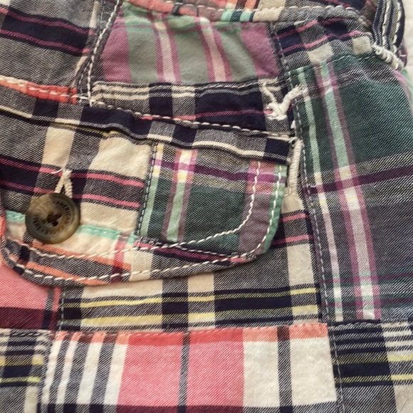 American Eagle shorts EUC no stretch. Low rise size 8 plaid patchwork - Picture 7 of 8